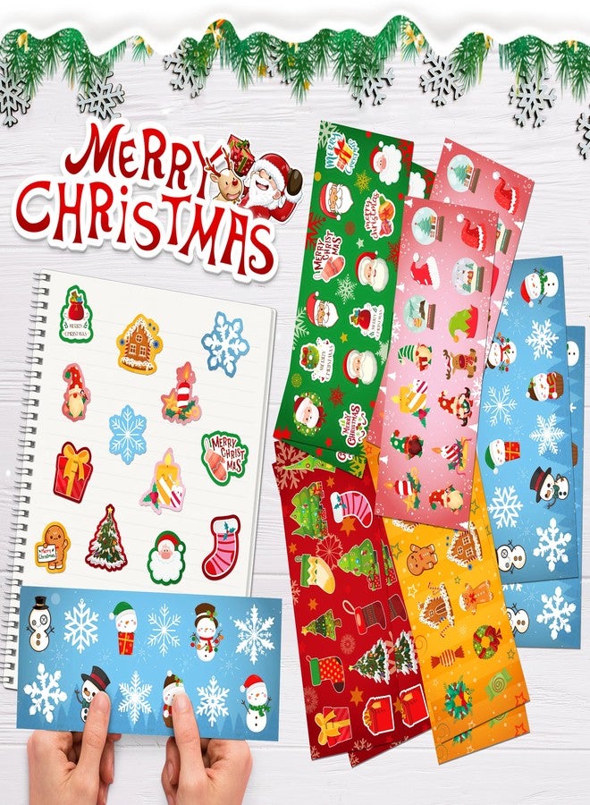 LINAYE Christmas Stickers for Kids 120 Sheets 1400PCS Christmas Stickers Bulk Pack Cute Adhesive for Treat Bags, Goodie Bags Party Favors for Girls Boys - Image 3